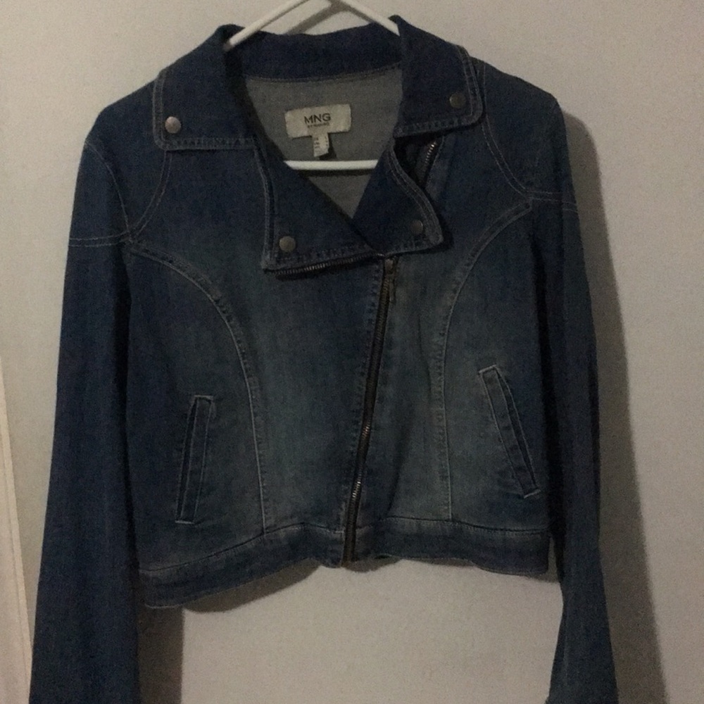 Denim biker jacket